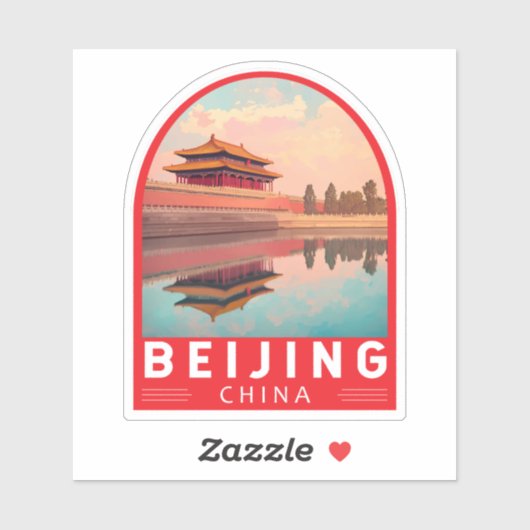 Beijing China Travel Art Emblem シール (シート)