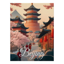 Beijing China Travel Poster ポスター
