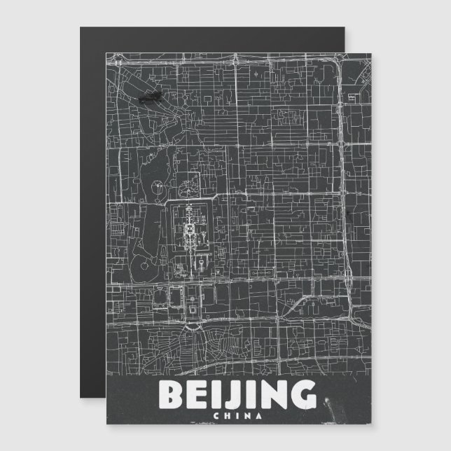 Beijing China Vintage Travel Map (正面/裏面)