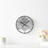 Beijing Clock City Line Art ラウンド壁時計 (ホーム)