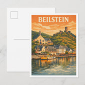 Beilstein Germany Scenic Vintage Travel Art ポストカード (正面/裏面)