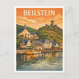 Beilstein Germany Scenic Vintage Travel Art ポストカード