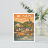 Beilstein Germany Scenic Vintage Travel Art ポストカード (スタンド正面)