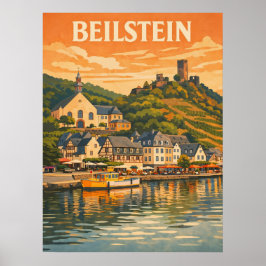 Beilstein Germany Vintage Travel ポスター