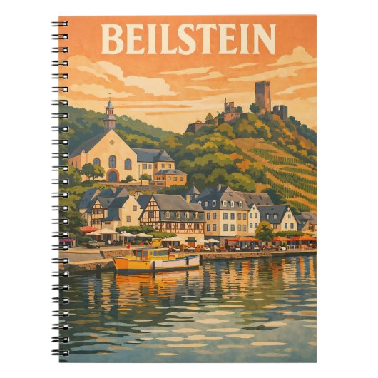 Beilstein Germany Vintage Travel Art ノートブック (正面)