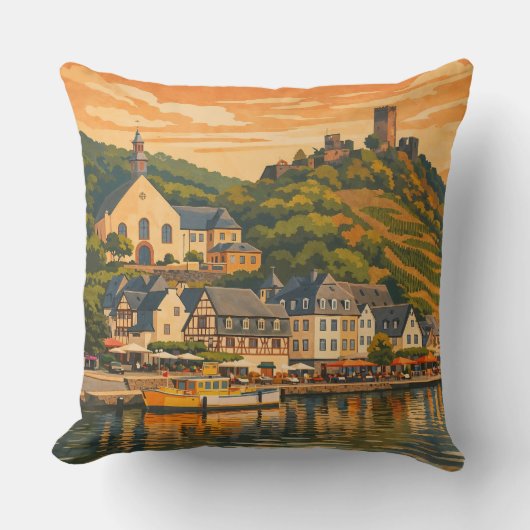 Beilstein Vintage Travel Art クッション (正面)