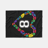 Being 8 Rocks Rock Climbing 8th Birthday Party  フリースブランケット (正面(横))