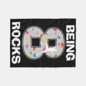 Being 8 Years Old Rocks Rock Climber 8th Birthday  フリースブランケット (正面(横))