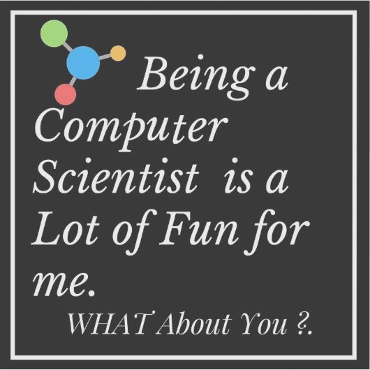 Being a Computer Scientist is Fun | Funny Tech シール (正面)