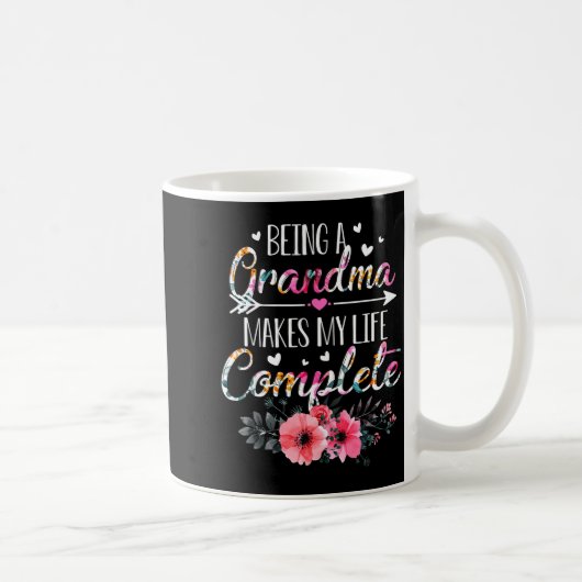 Being A Grandma Makes My Life Complete Announcemen コーヒーマグカップ (右)
