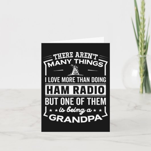 Being A Ham Radio Grandpa Funny Old Man  カード (正面)