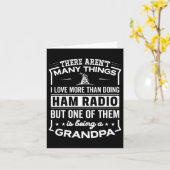 Being A Ham Radio Grandpa Funny Old Man  カード (黄色い花)