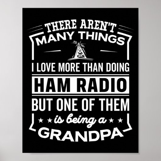 Being A Ham Radio Grandpa Funny Old Man  ポスター (正面)