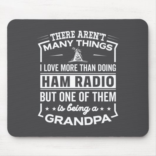 Being A Ham Radio Grandpa Funny Old Man  マウスパッド (正面)
