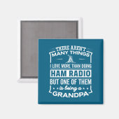 Being A Ham Radio Grandpa Funny Old Man マグネット (正面/裏面)