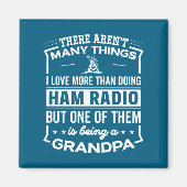 Being A Ham Radio Grandpa Funny Old Man マグネット (正面)