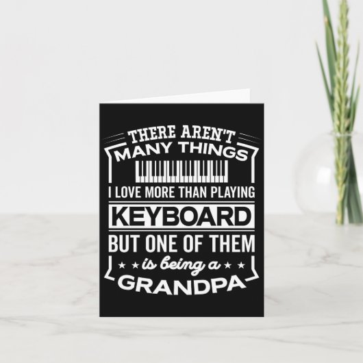 Being A Keyboard Grandpa Funny Old Man カード (正面)
