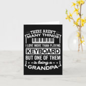 Being A Keyboard Grandpa Funny Old Man カード (黄色い花)