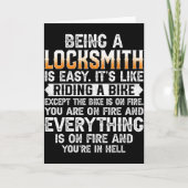 Being A Locksmith Is Easy - Funny Lock Picker Lock カード (正面)