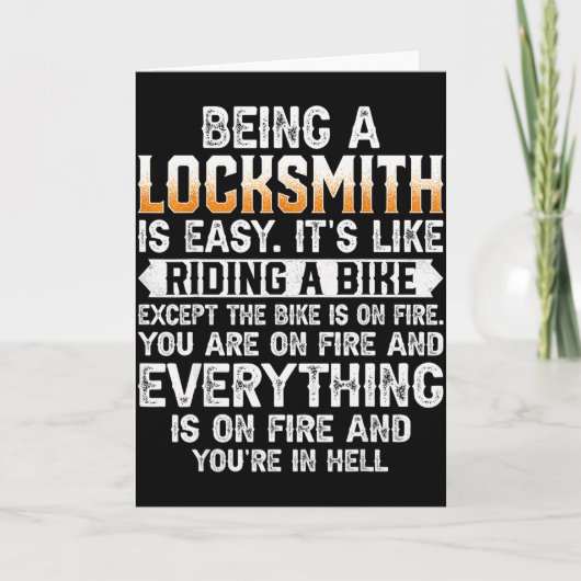 Being A Locksmith Is Easy - Funny Lock Picker Lock カード (正面)