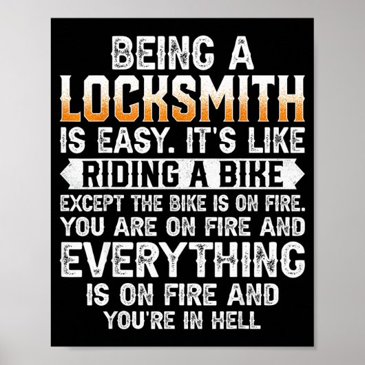 Being A Locksmith Is Easy - Funny Lock Picker Lock ポスター (正面)