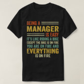 Being A Manager Is Easy It's Like Riding A Bike  F Tシャツ (デザイン正面)