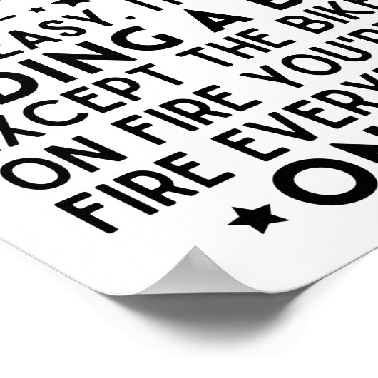 Being A Nurse It's Easy It's Like Riding A Bike ポスター (角)