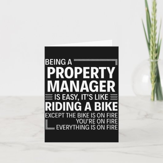 Being A Property Manager Is Easy It's Like Riding  カード (正面)