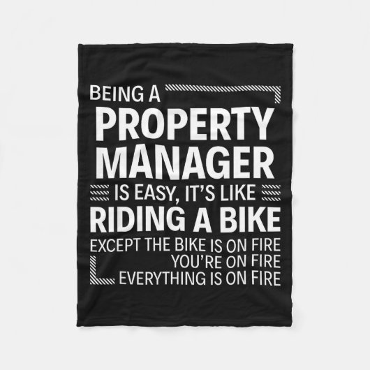 Being A Property Manager Is Easy It's Like Riding  フリースブランケット (正面)