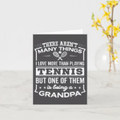Being A Tennis Grandpa Funny Old Man  カード (黄色い花)