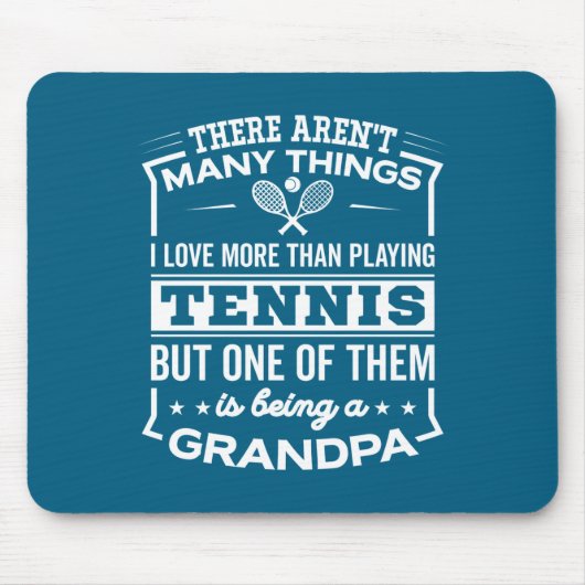 Being A Tennis Grandpa Funny Old Man  マウスパッド (正面)