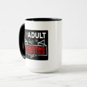 Being An Adult Is Exhausting lustiges zitat マグカップ (正面左)