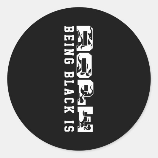 Being Black Is Black History Hbcu Melanin African ラウンドシール (正面)