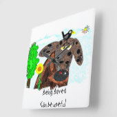 Being bored can be useful スクエア壁時計 (傾斜)