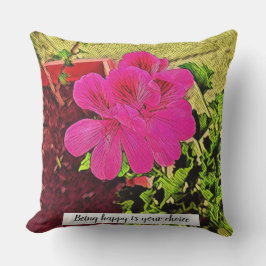 Being happy is your choice blooming flower アウトドアクッション