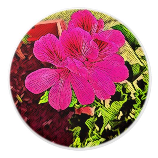 Being happy is your choice blooming flower セラミックノブ (正面)