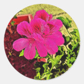 Being happy is your choice blooming flower ラウンドシール (正面)