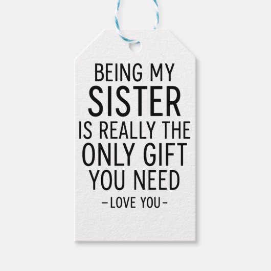 Being My Sister Is the Only Gift You Need Design ギフトタグ (正面)