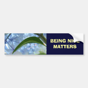 BEING NICE MATTERSバンパーステッカー青いフローラ バンパーステッカー