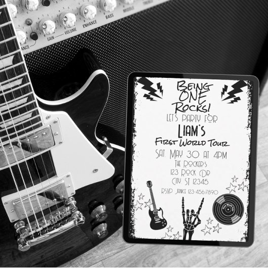 Being ONE Rocks ワールドツアー 1歳の誕生日 招待状