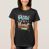 Being Para Is Heart Work Teaching Education Parapr Tシャツ (正面)
