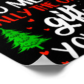 Being Related To Me Funny Christmas Family Xmas Pa ポスター (角)