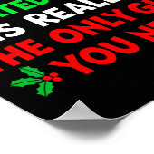 Being Related To Me Funny Christmas Shirts Women M ポスター (角)