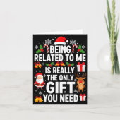 Being Related To Me Is Really Funny Xmas  カード (正面)