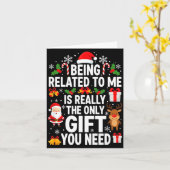 Being Related To Me Is Really Funny Xmas  カード (黄色い花)