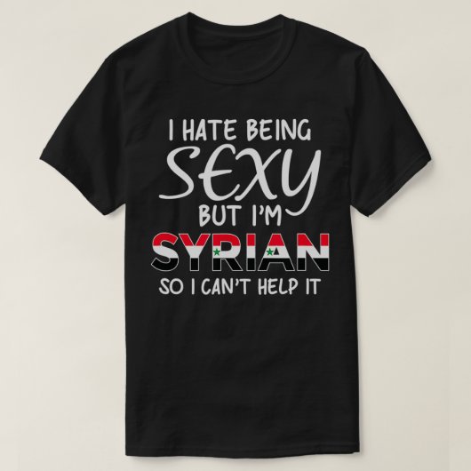Being Sey Syria おもしろい Syria Tシャツ (デザイン正面)