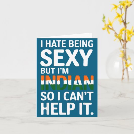 Being Y Indian Funny India  カード (黄色い花)