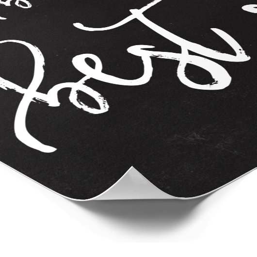 Being Your Best Self Rustic Typography Chalkboard ポスター (角)