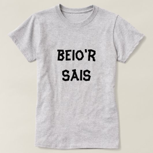 Beio r Sais私はイギリス人を責める Tシャツ (デザイン正面)