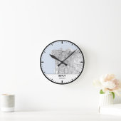 Beirut Clock City Line Art ラウンド壁時計 (ホーム)